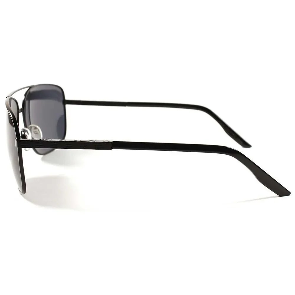 High-End Designer Elegant Stylish Mens Womens Black Square Polarized Sunglasses